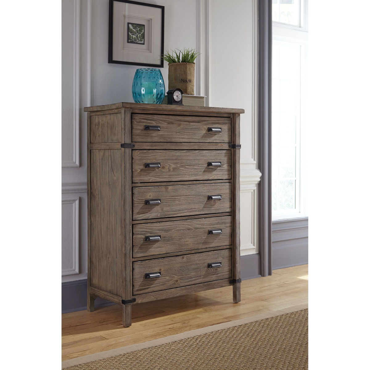 Picture of Foundry Solid Spruce 5-Drawer Chest