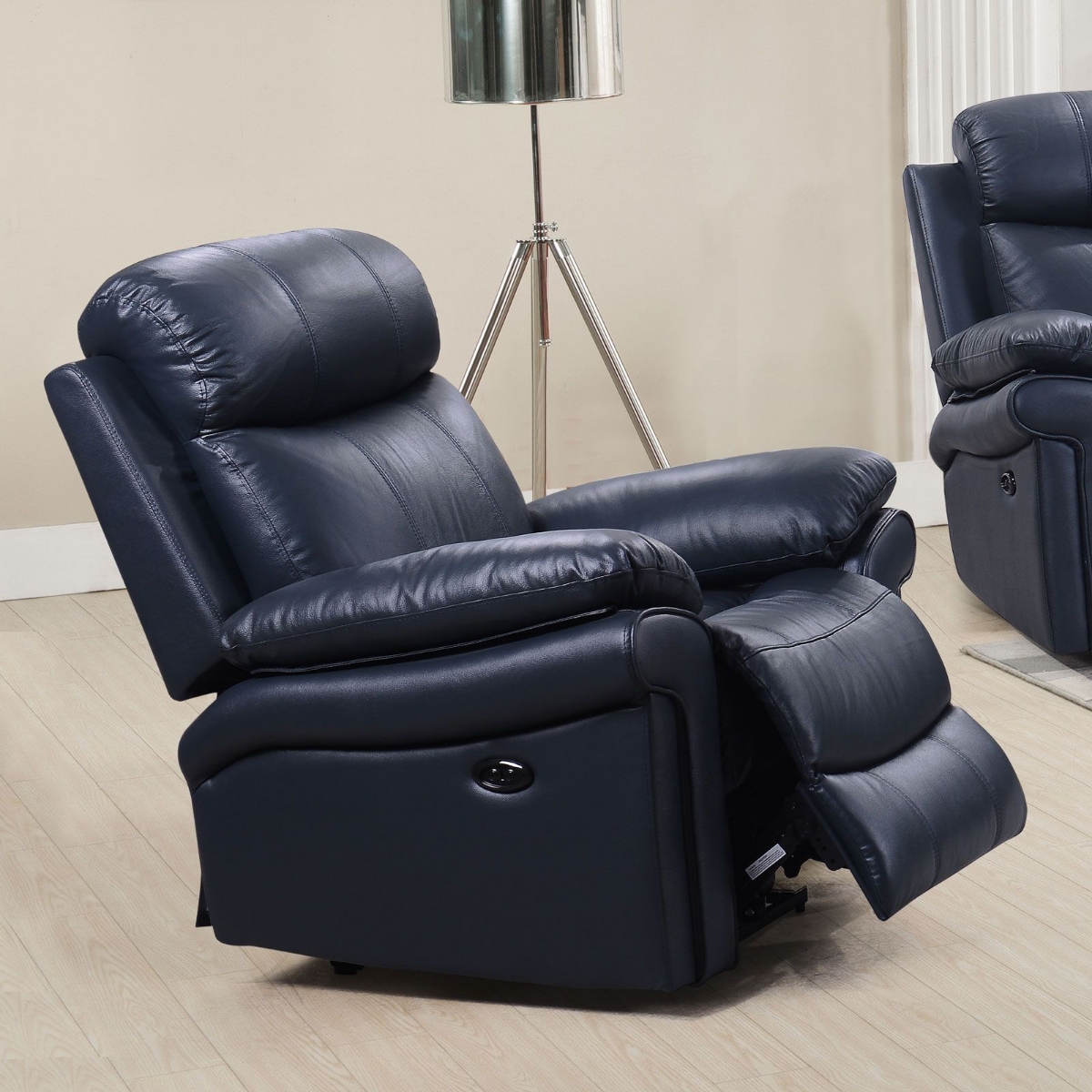 Picture of Joplin Blue Leather Power Recliner