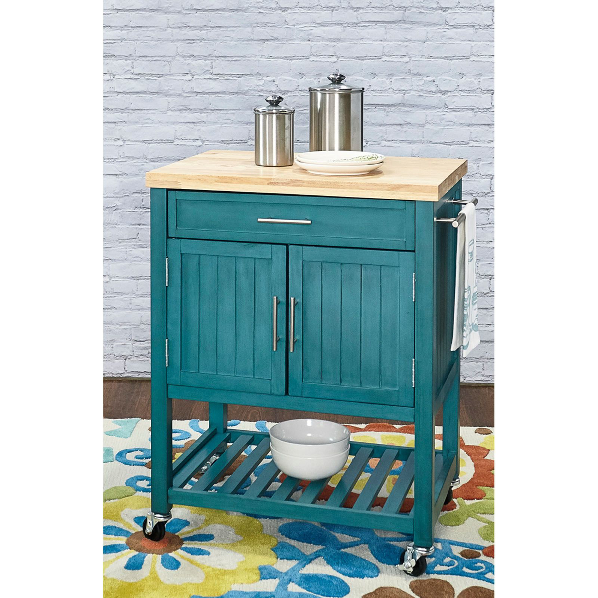 Picture of Sydney Teal Kitchen Cart