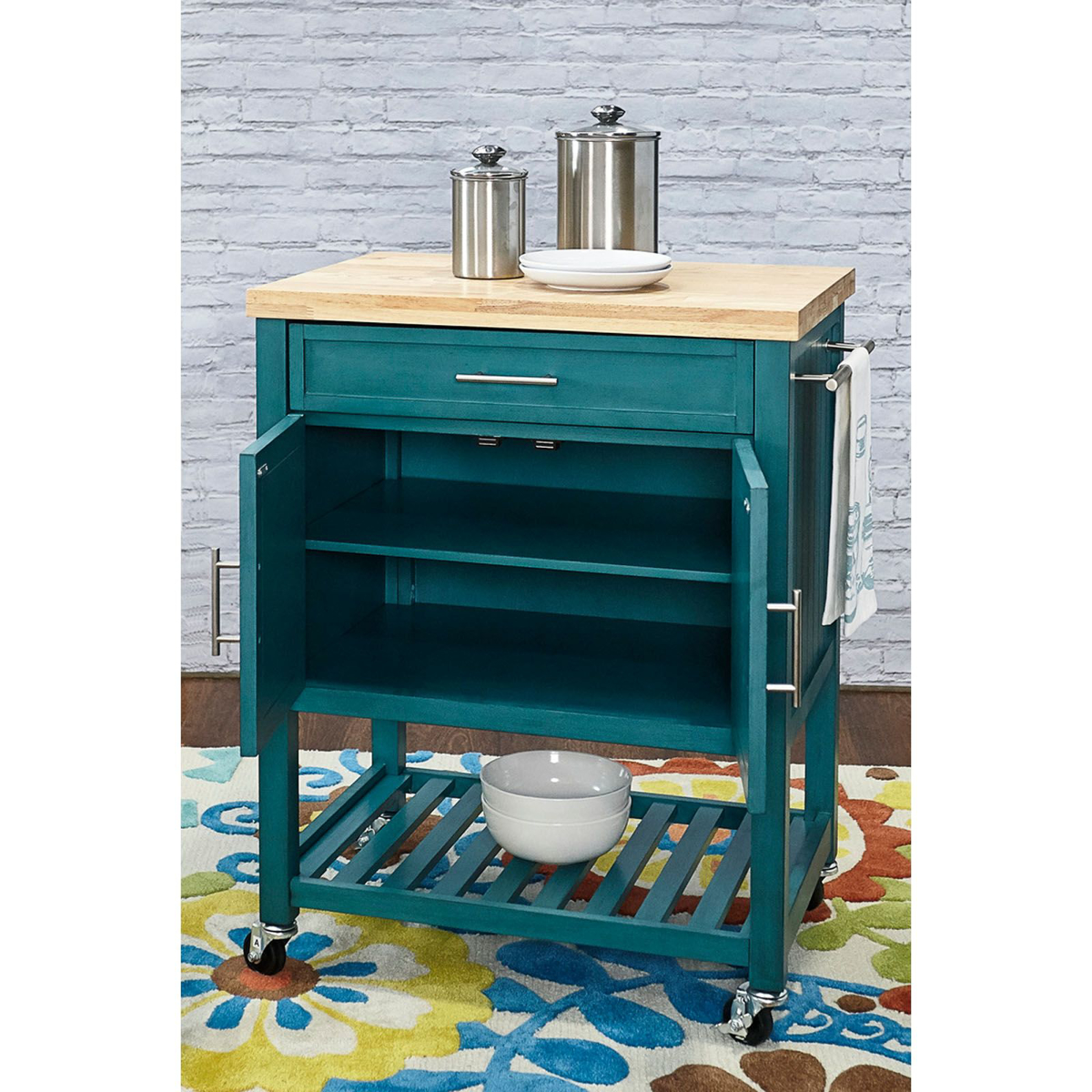 Picture of Sydney Teal Kitchen Cart