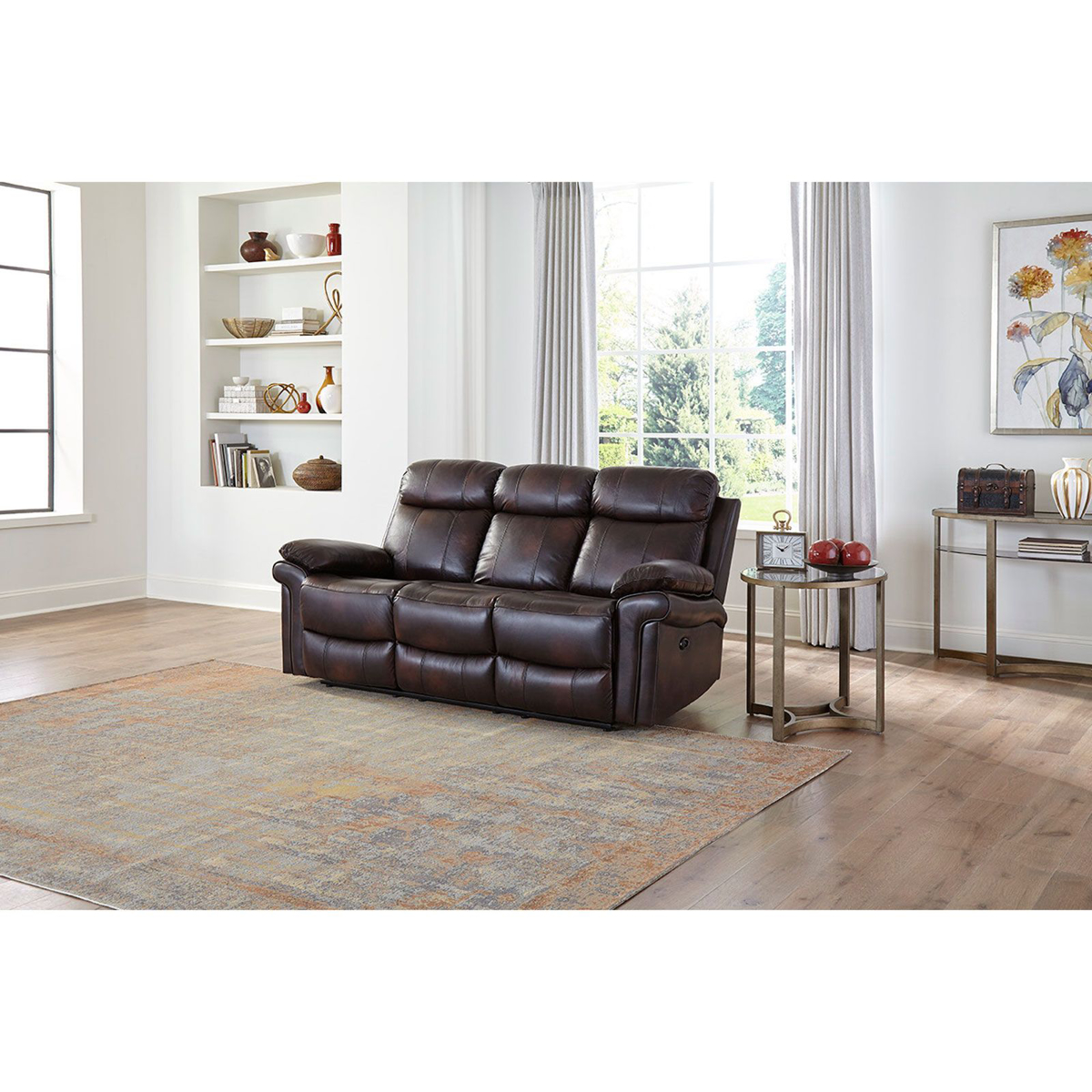 Picture of Joplin Brown Leather Power Recliner Sofa