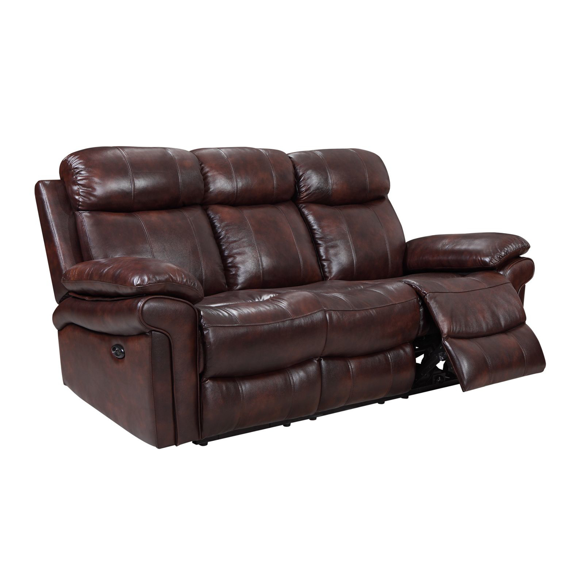 Picture of Joplin Brown Leather Power Recliner Sofa