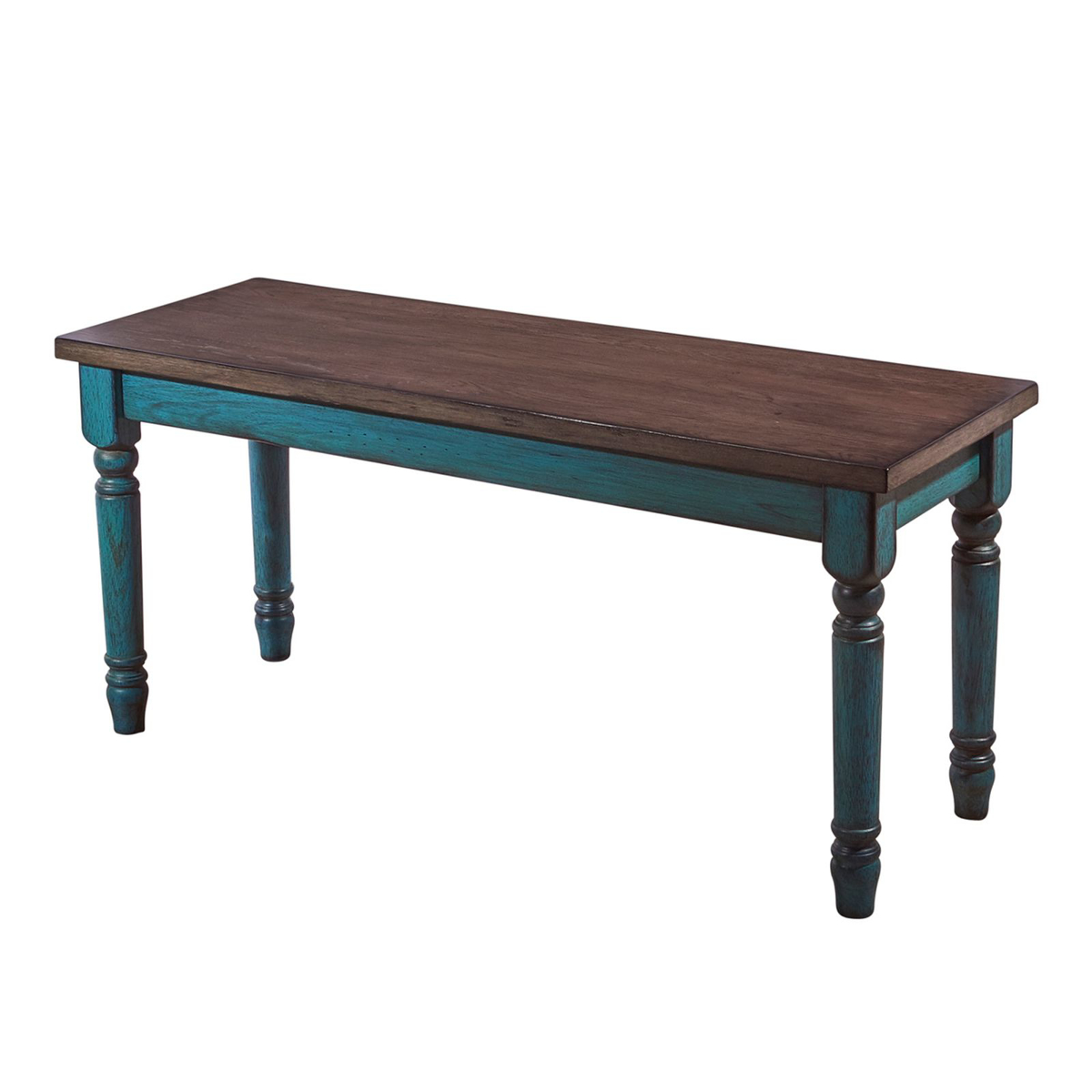 Picture of Teal and Smoke Finish Bench 