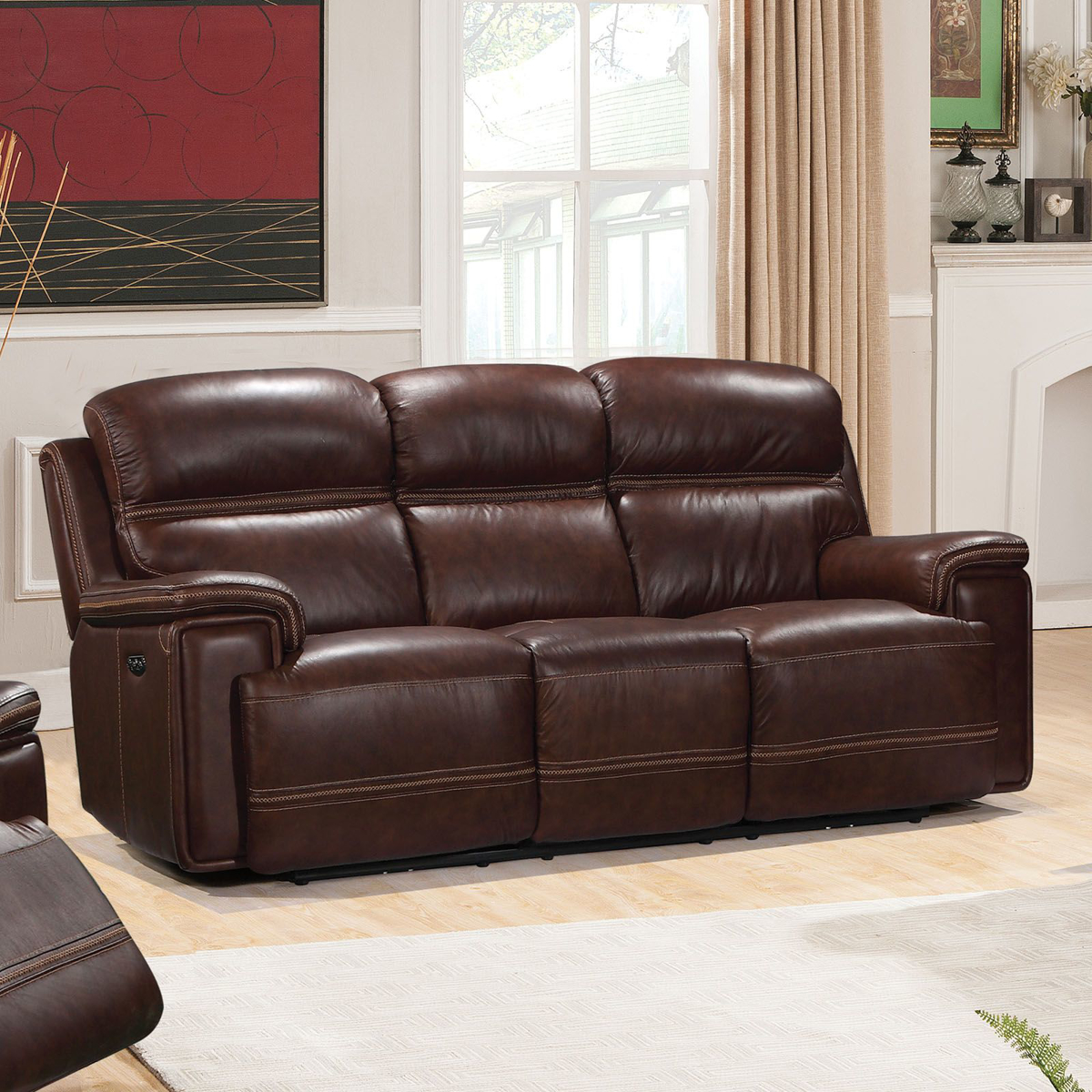 Picture of Fresno Leather Power Recliner Sofa