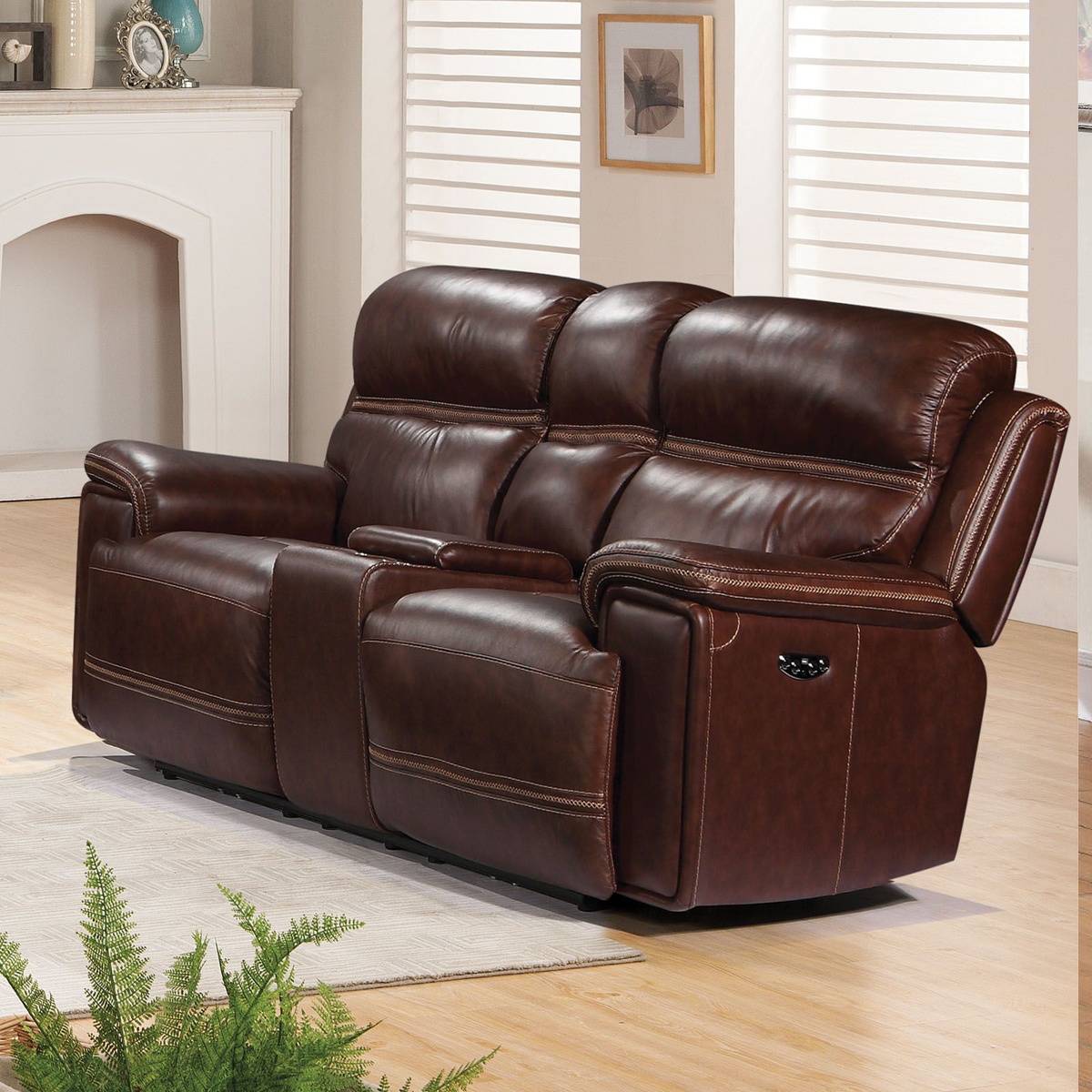 Picture of Fresno Leather Power Recliner Loveseat