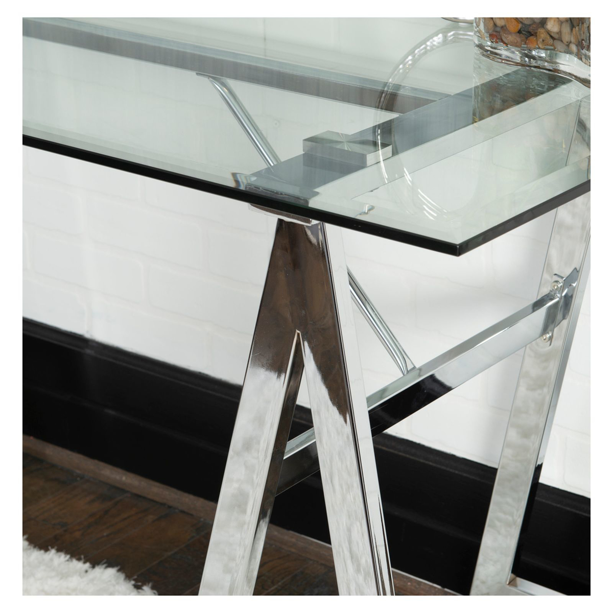 Picture of CHROME TRESTLE DESK