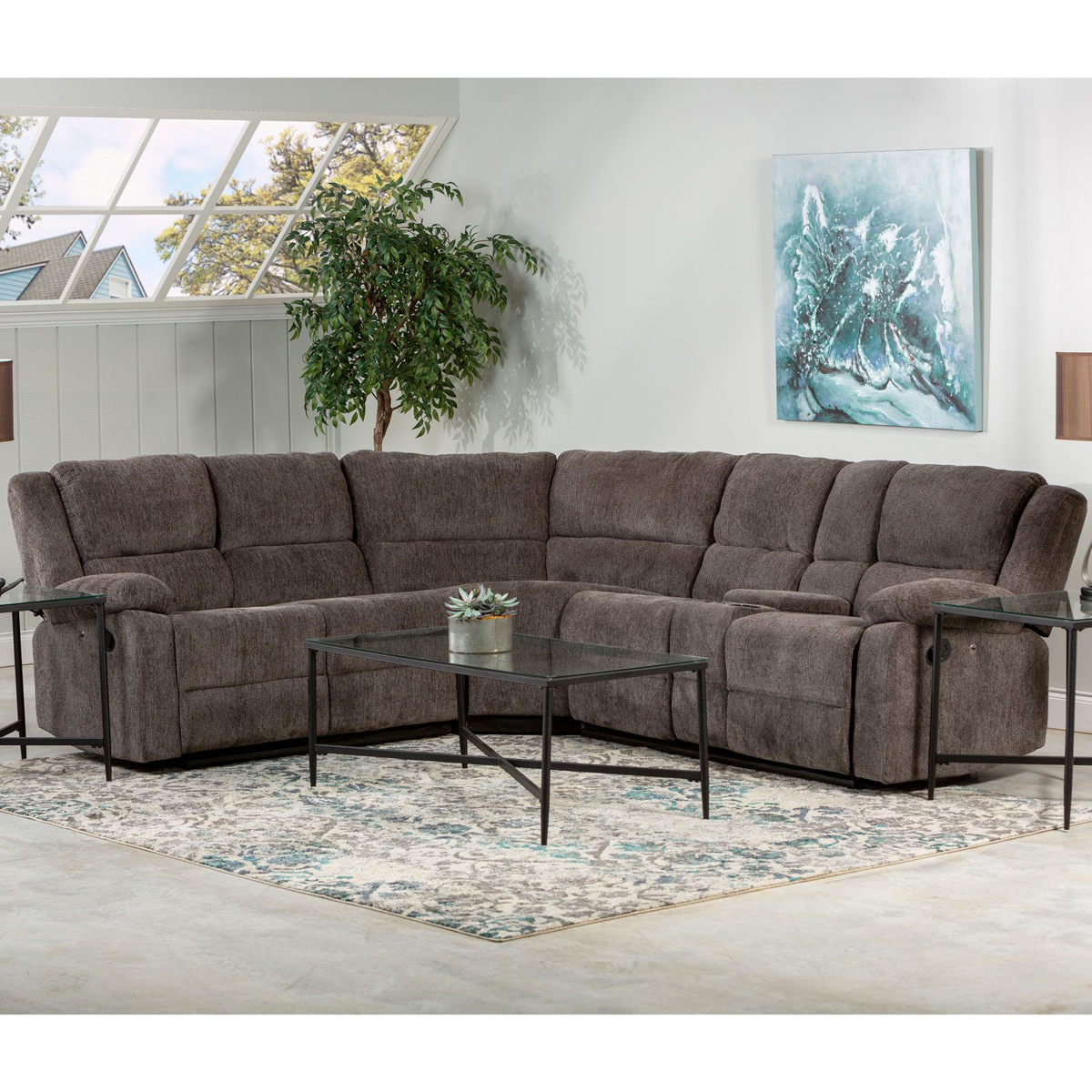 Picture of Knox Charcoal 3-Piece Reclining Sectional