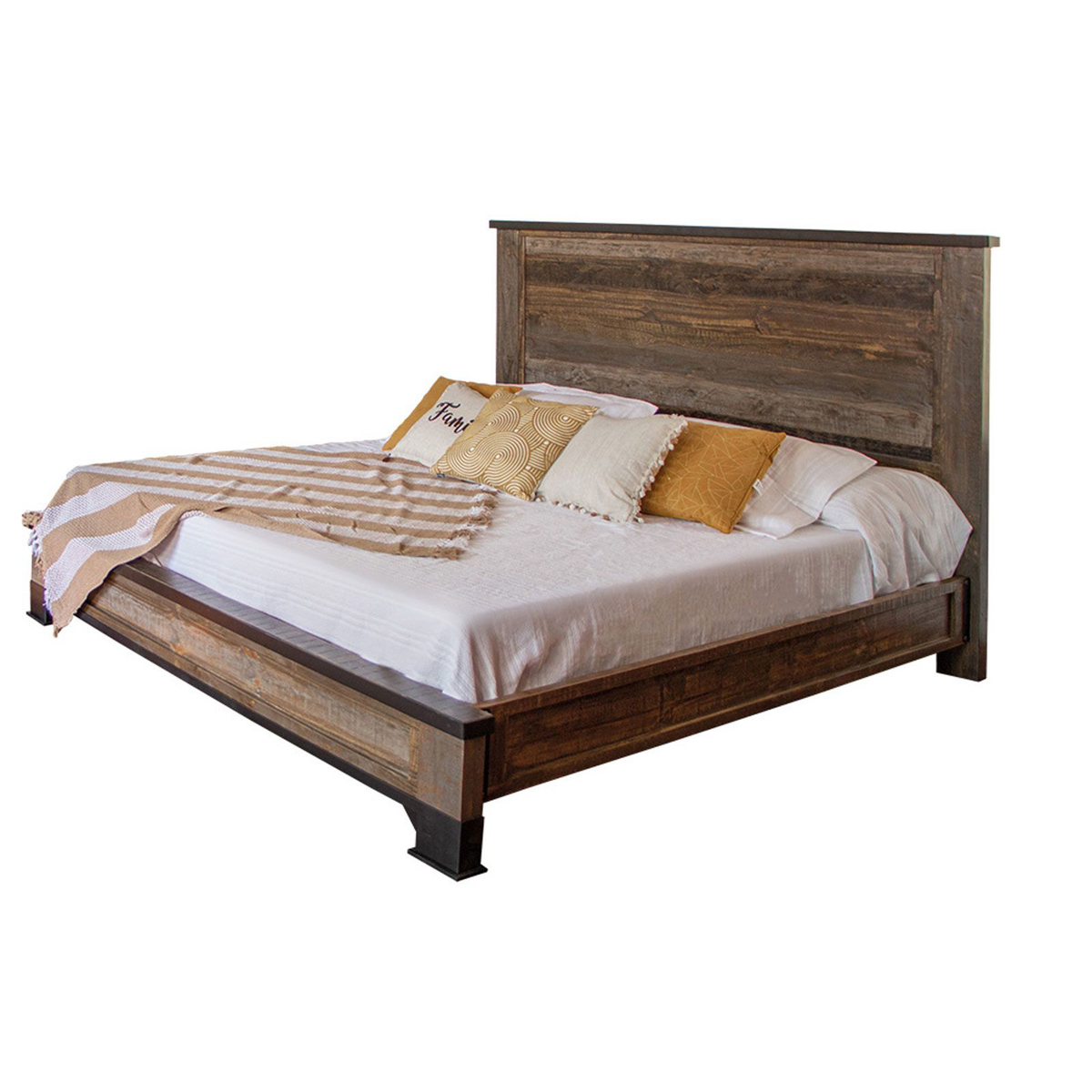 Picture of Antique Gray Queen Platform Bed