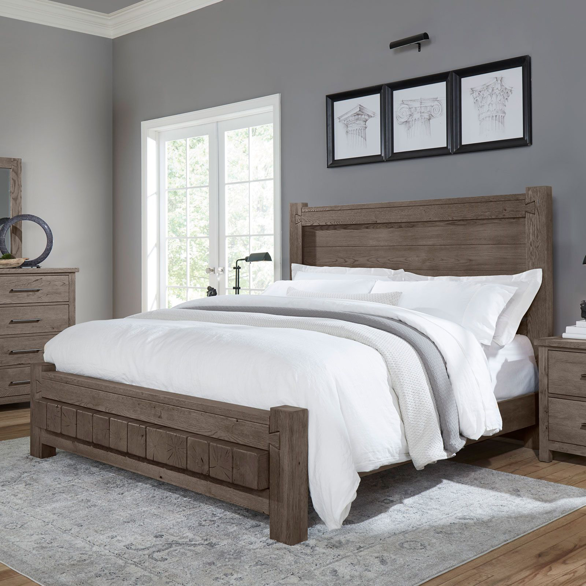 Picture of Mystic Gray 6 x 6 Queen Bed