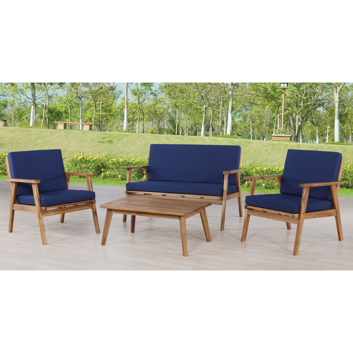 Picture of Cosgrove Navy 4-Piece Outdoor Set