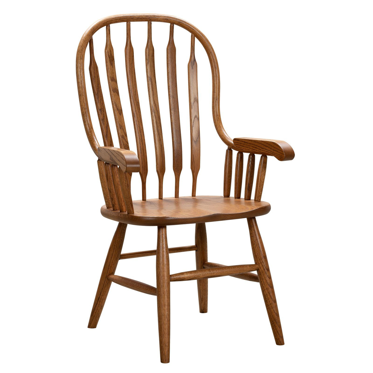 Picture of OAK CONTEMP BOW ARM CHAIR