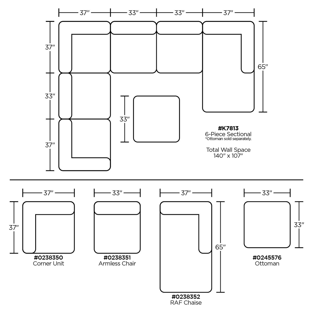 Picture of Belaire 6-Piece Sectional Sofa