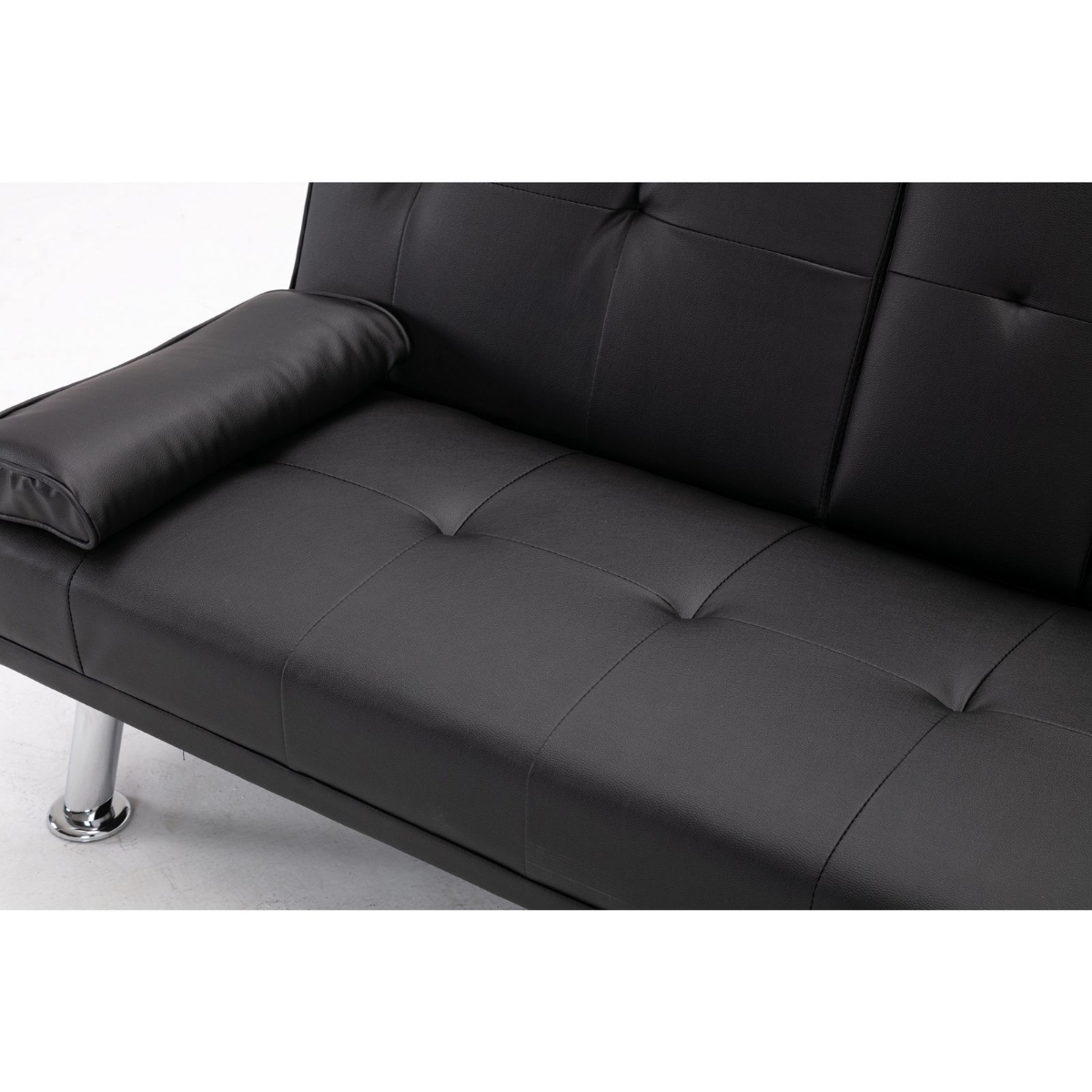 Picture of Black Futon with Ottoman