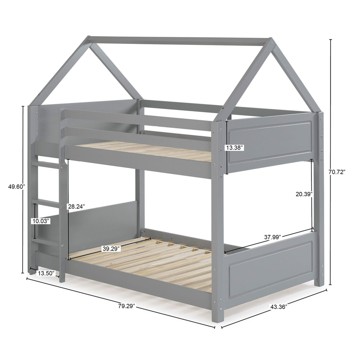 Picture of Georgie Gray House Bunk Bed