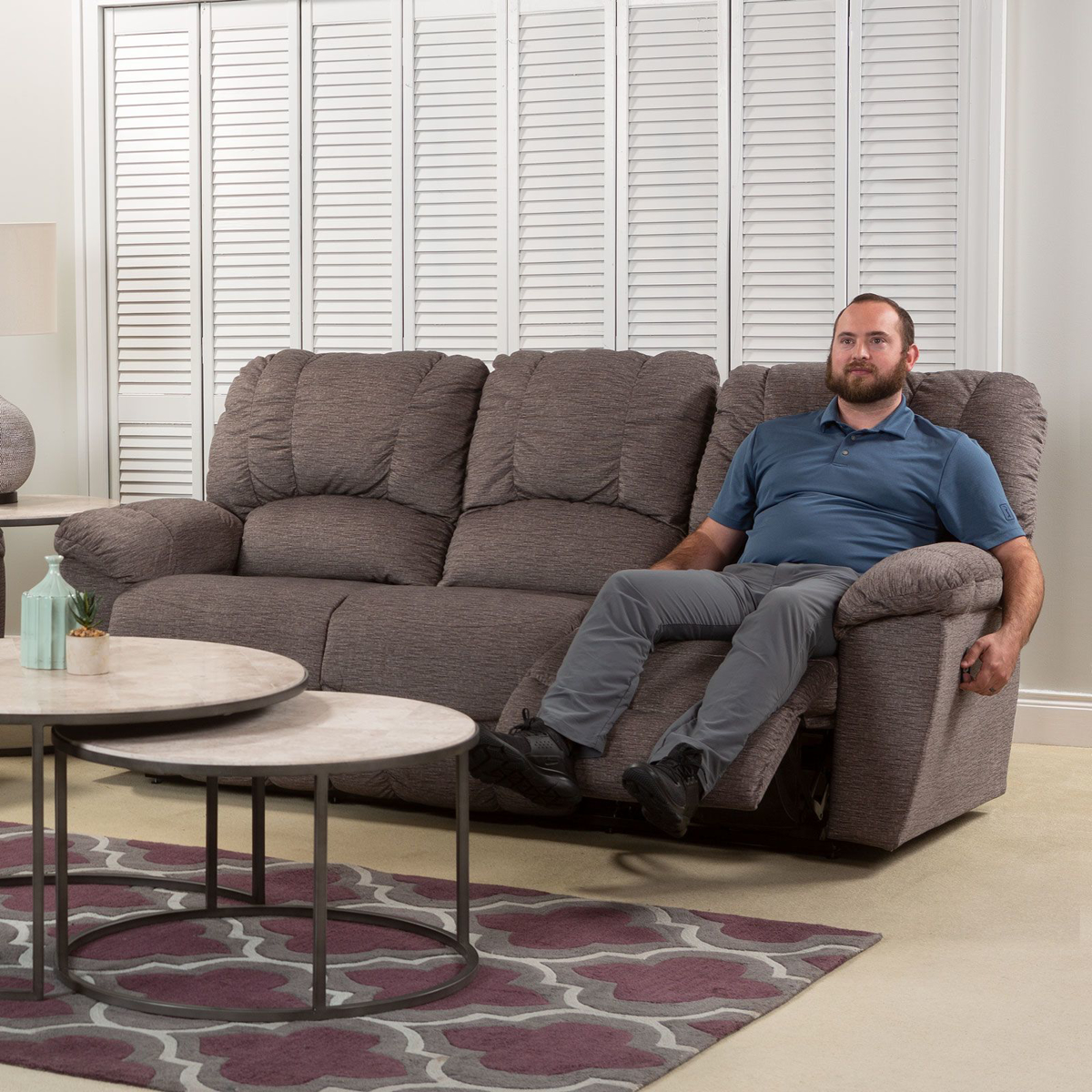 Picture of Hayes Smoke Recliner Sofa