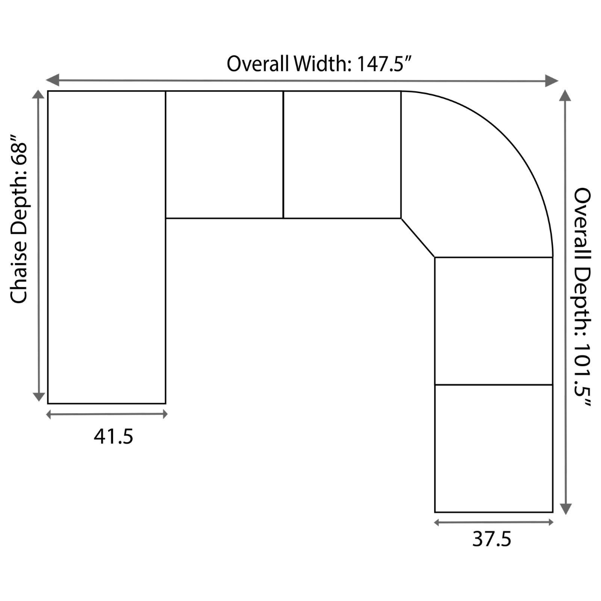 Picture of Devon Reverse 4-Piece Sectional Sofa