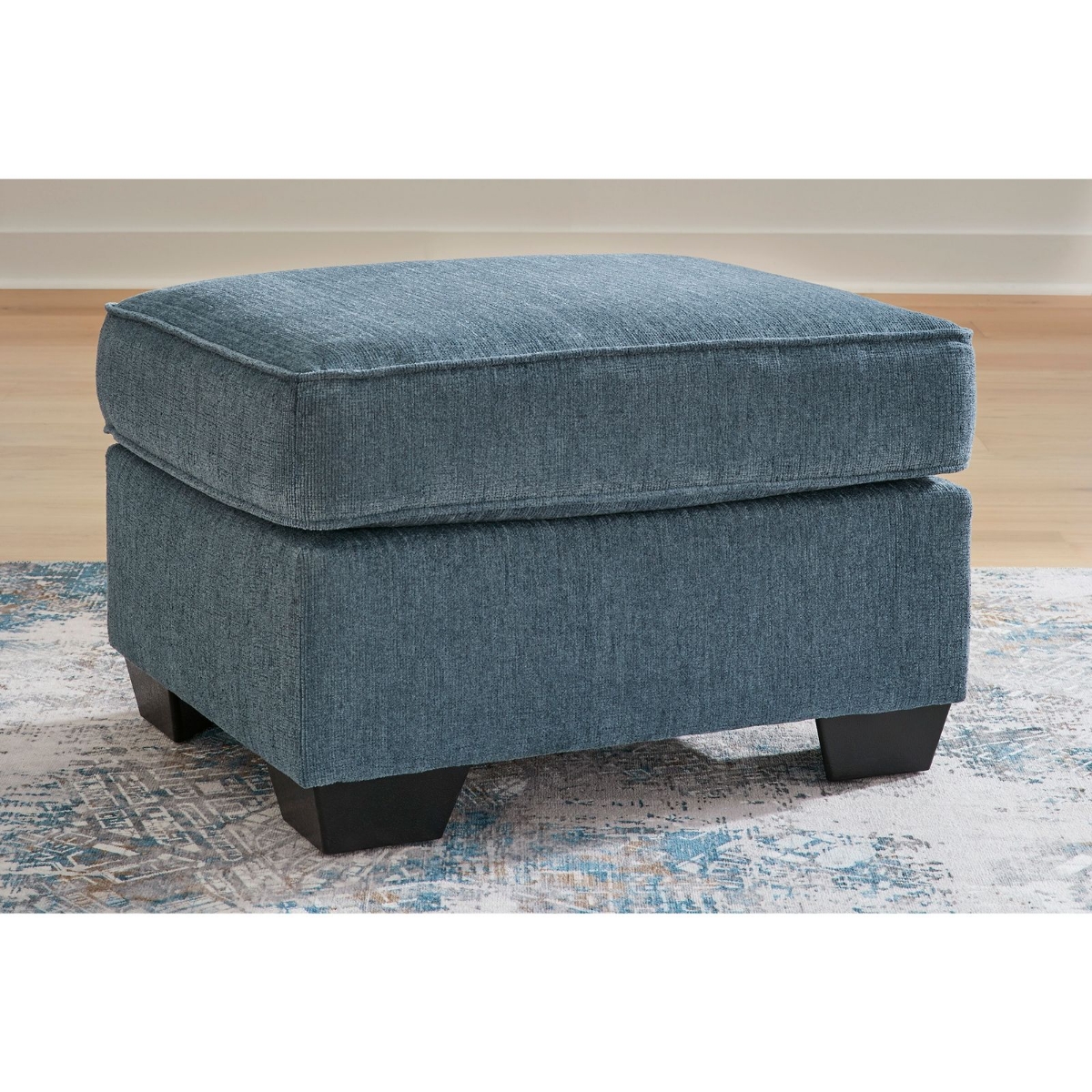 Picture of Cashton Blue Ottoman