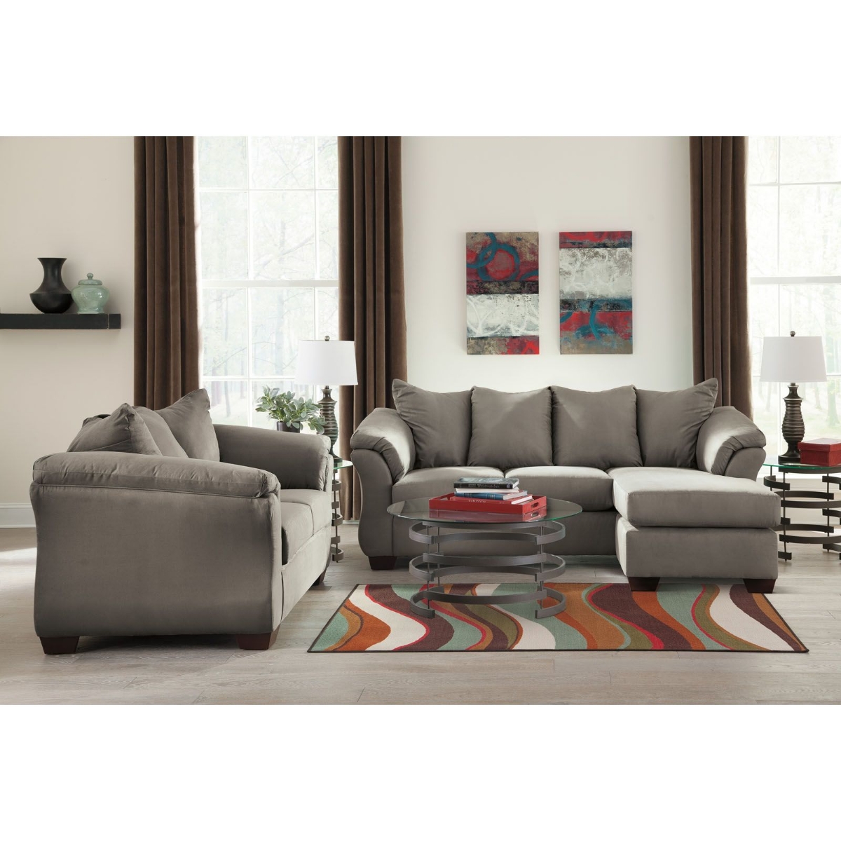 Picture of Darcy Cobblestone Chaise Sofa