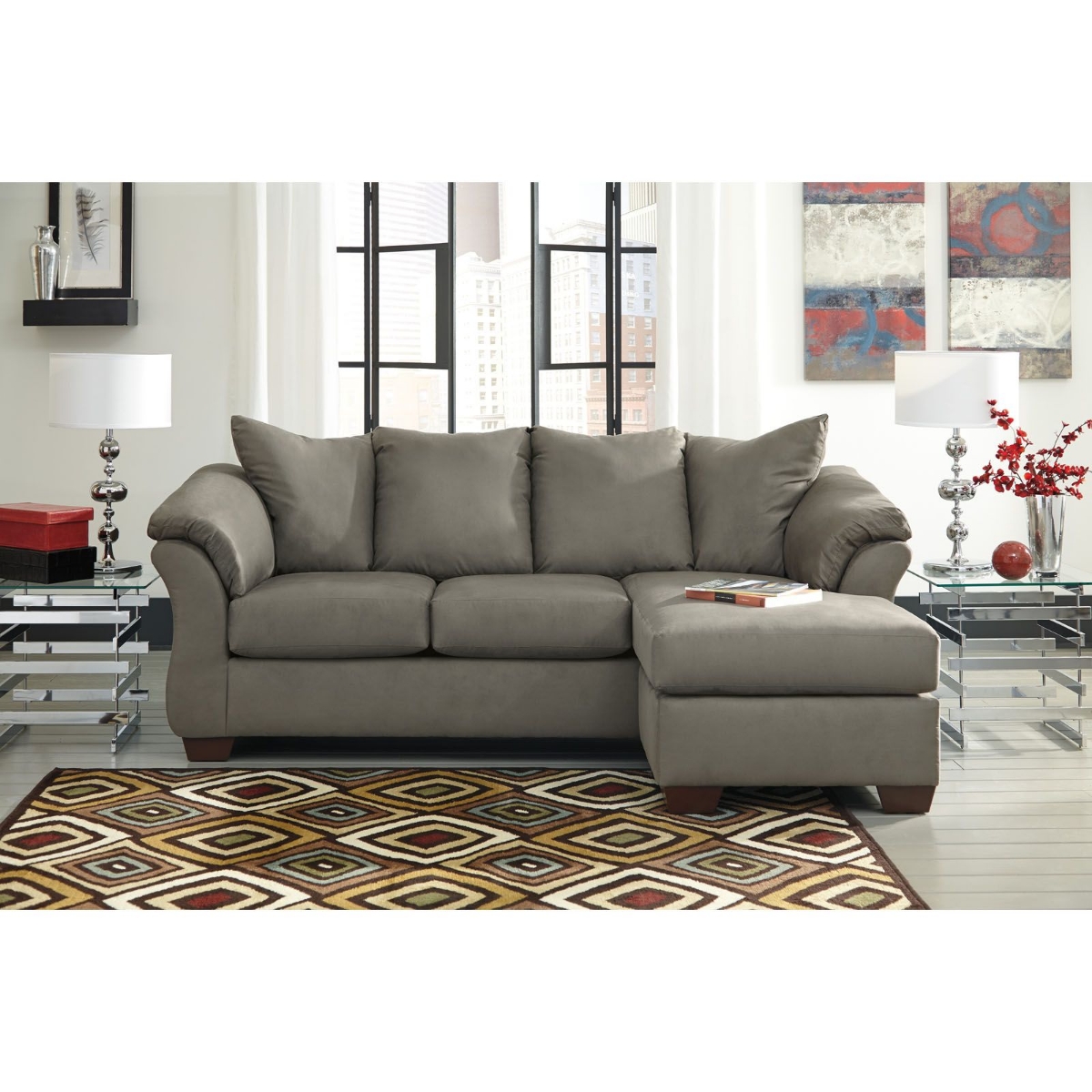 Picture of Darcy Cobblestone Chaise Sofa