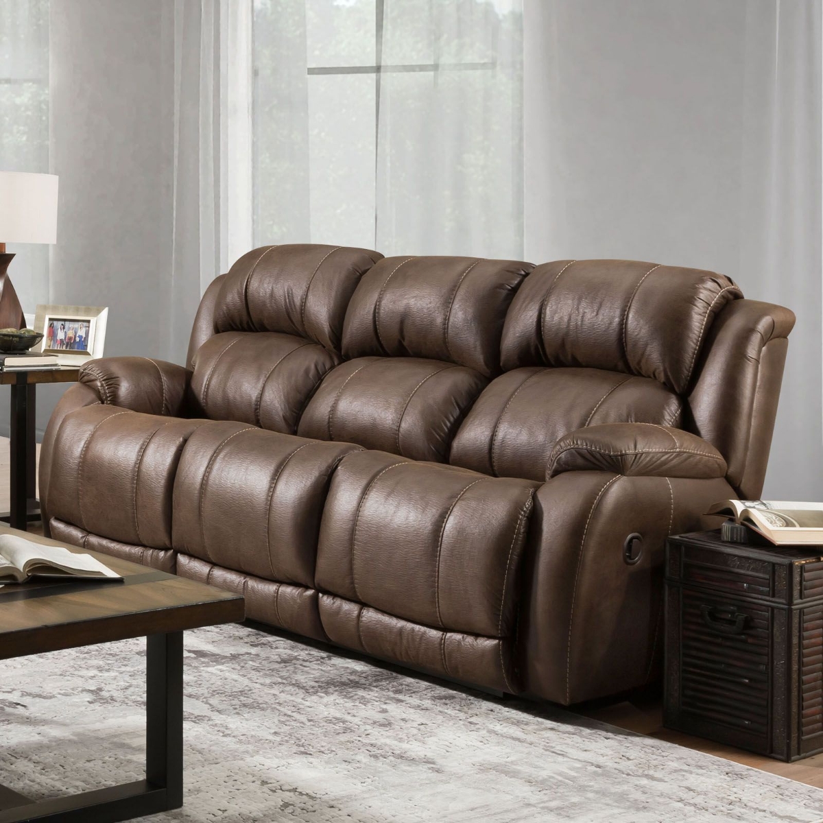 Picture of Mink Power Recliner Sofa