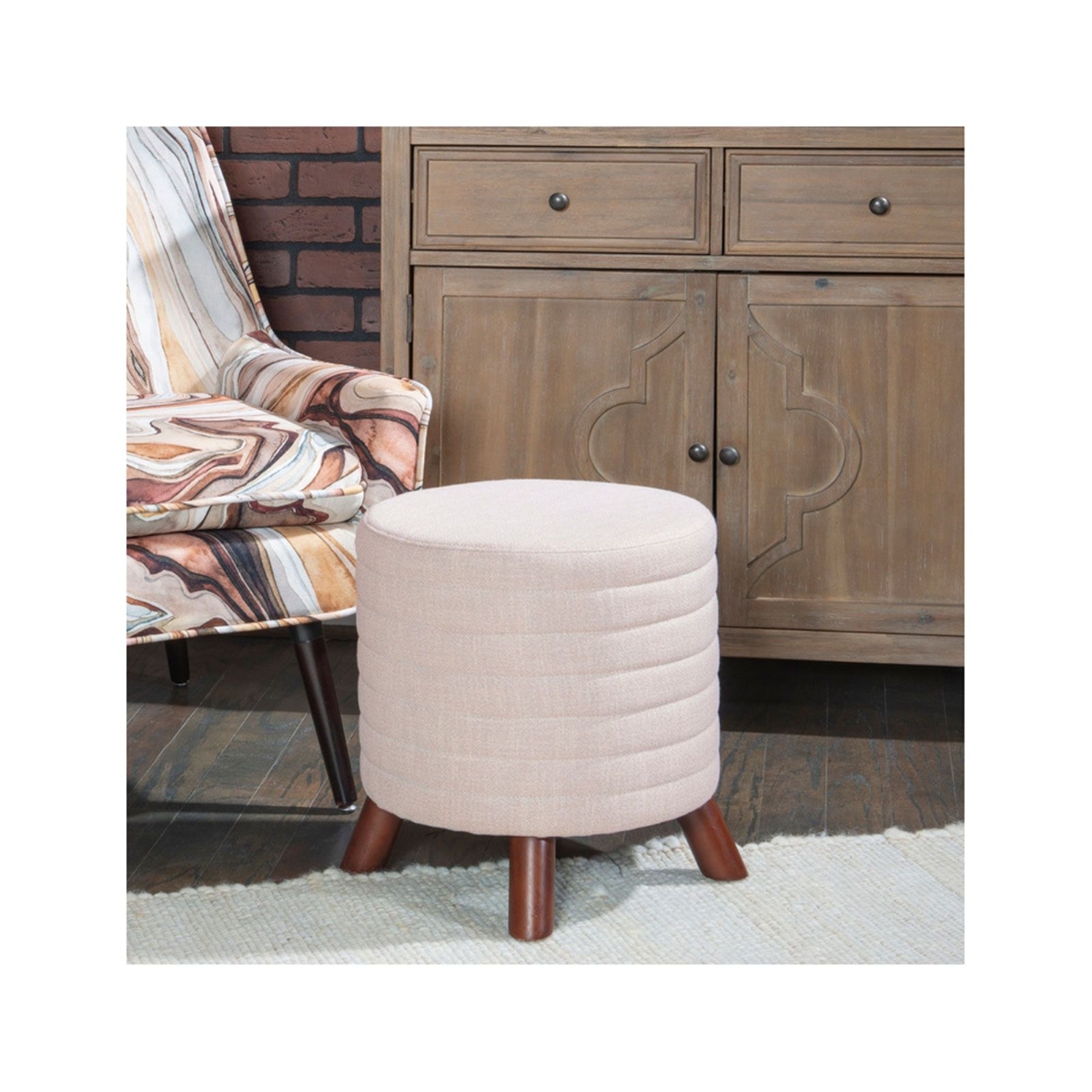 Picture of Peat Beige Accent Ottoman