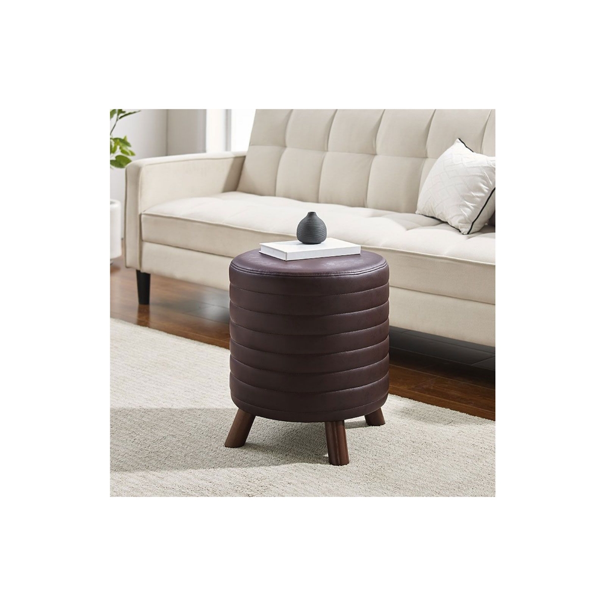 Picture of Peat Brown Ottoman