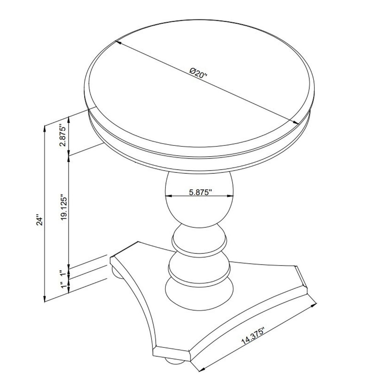 Picture of Hannon White Side Table