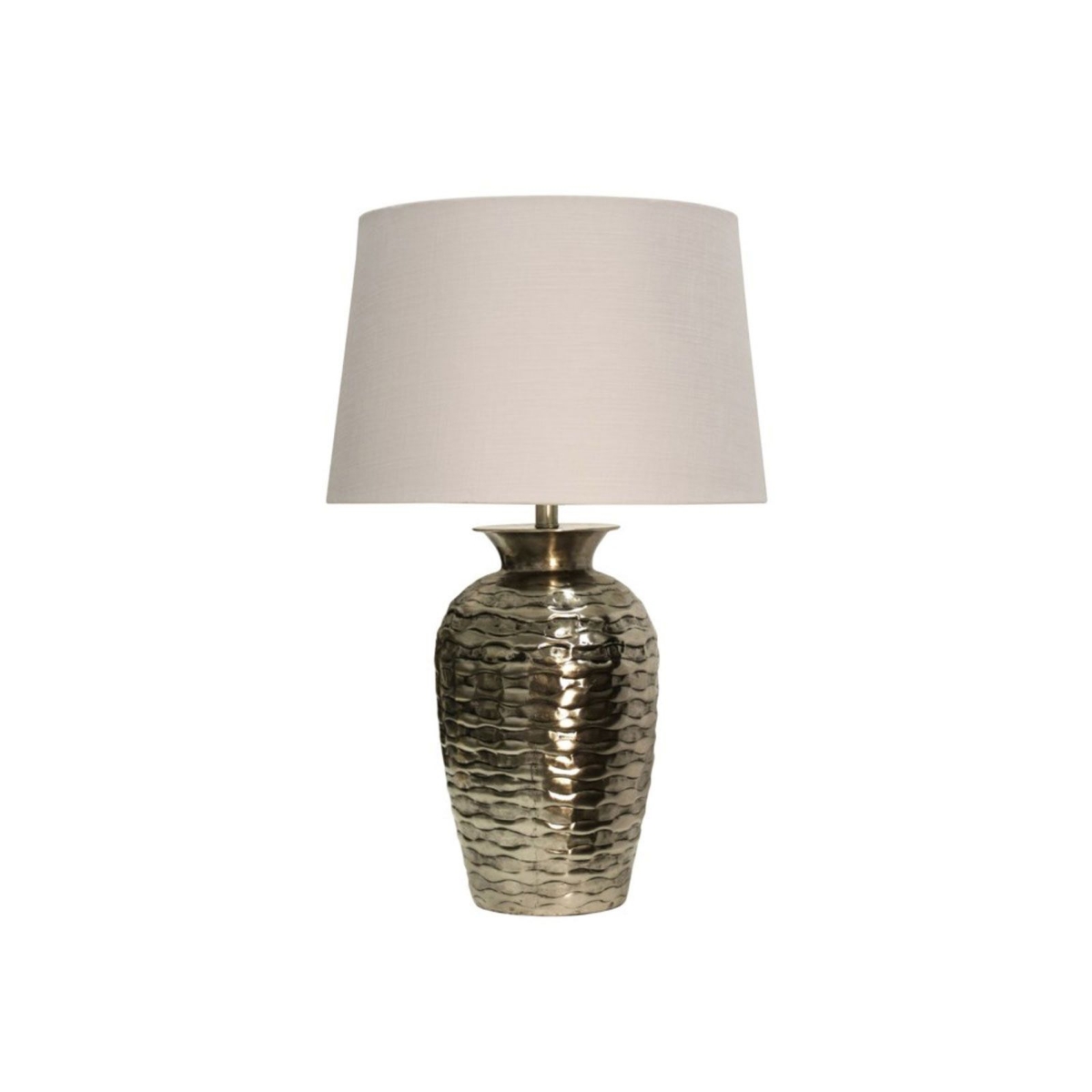 Picture of Silver Hammered Metal Table Lamp