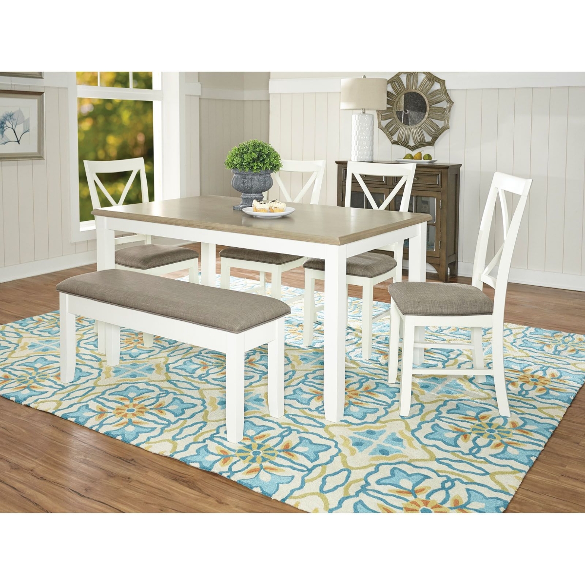 Picture of Two-Tone Vanilla Finish 6-Piece Group