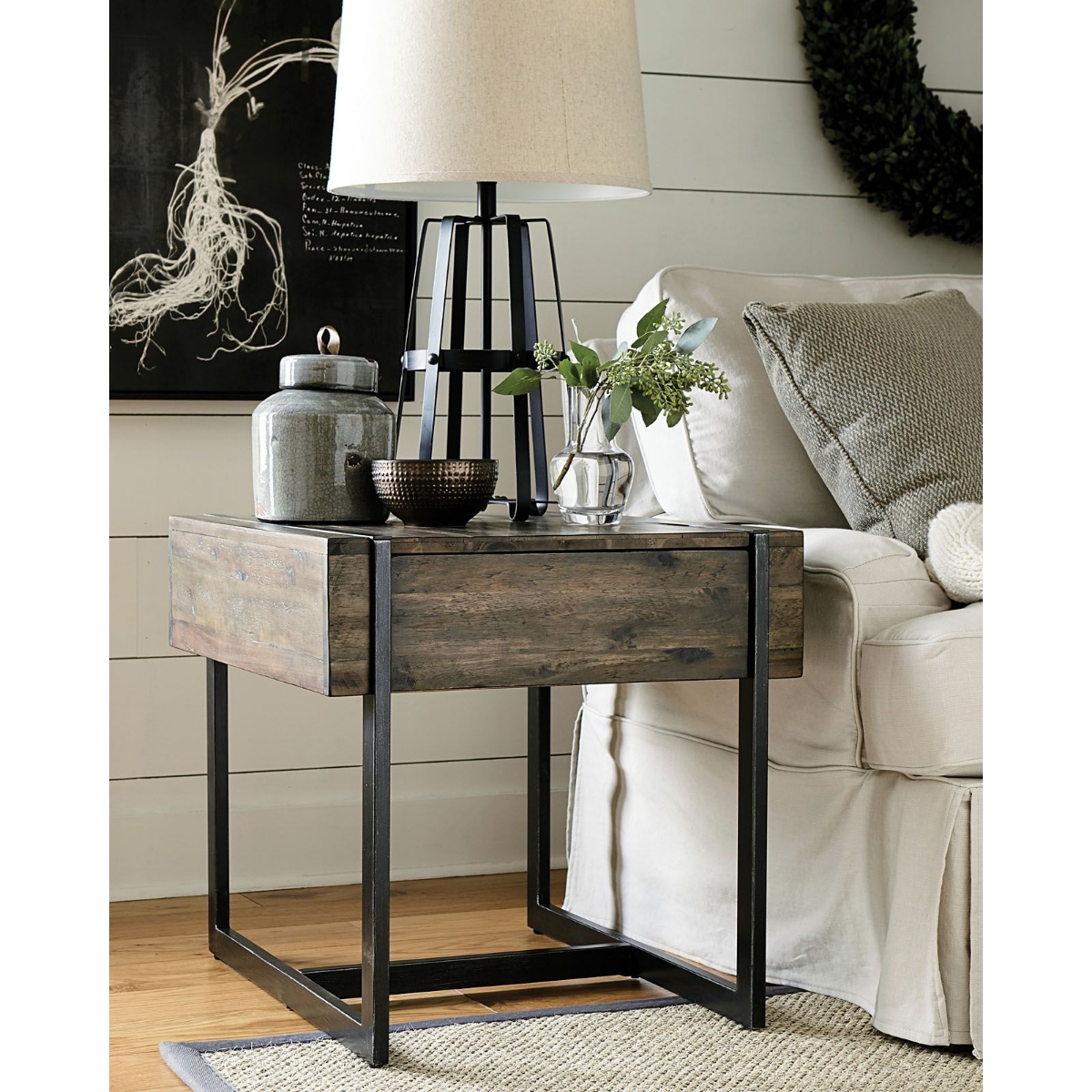 Picture of Modern Timber Drawer End Table